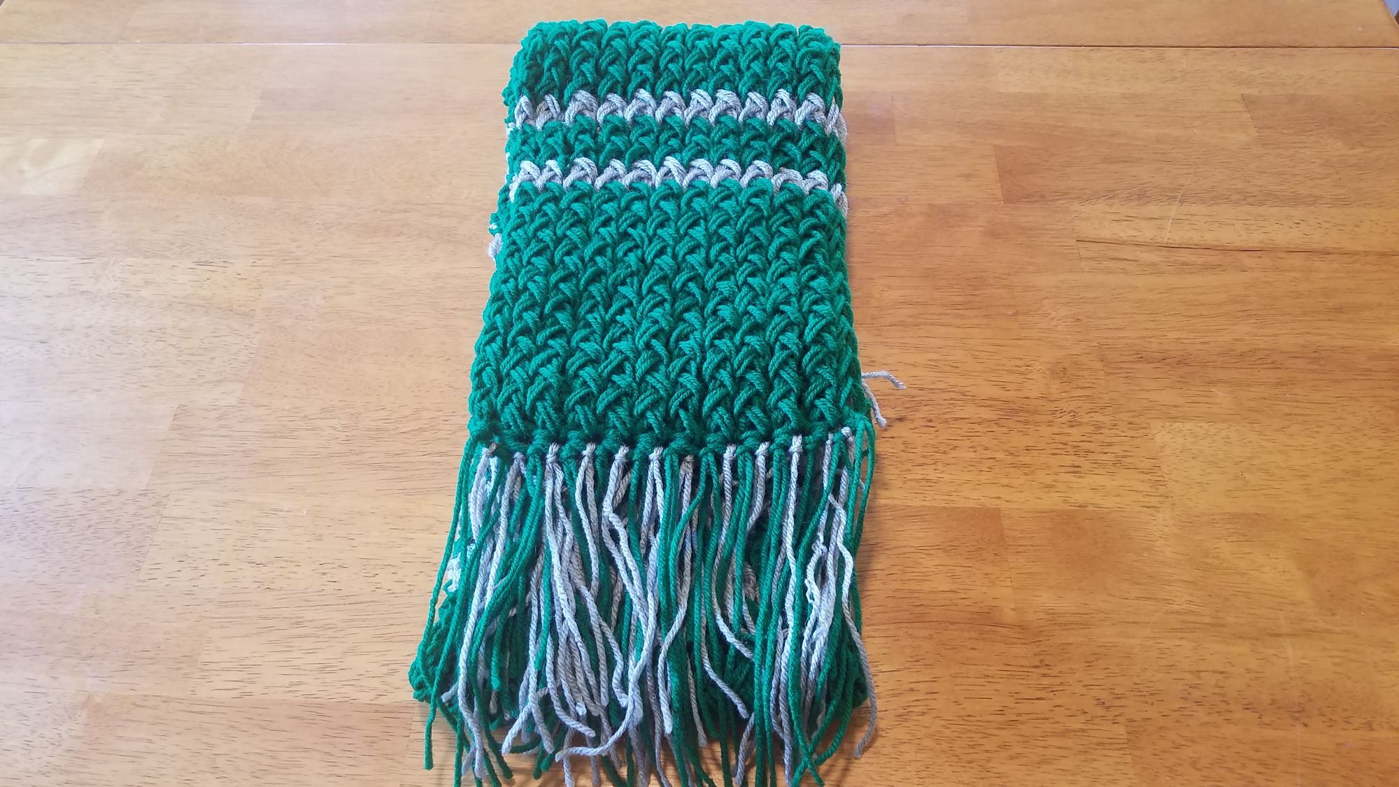Slytherin House Loom Knit Scarf