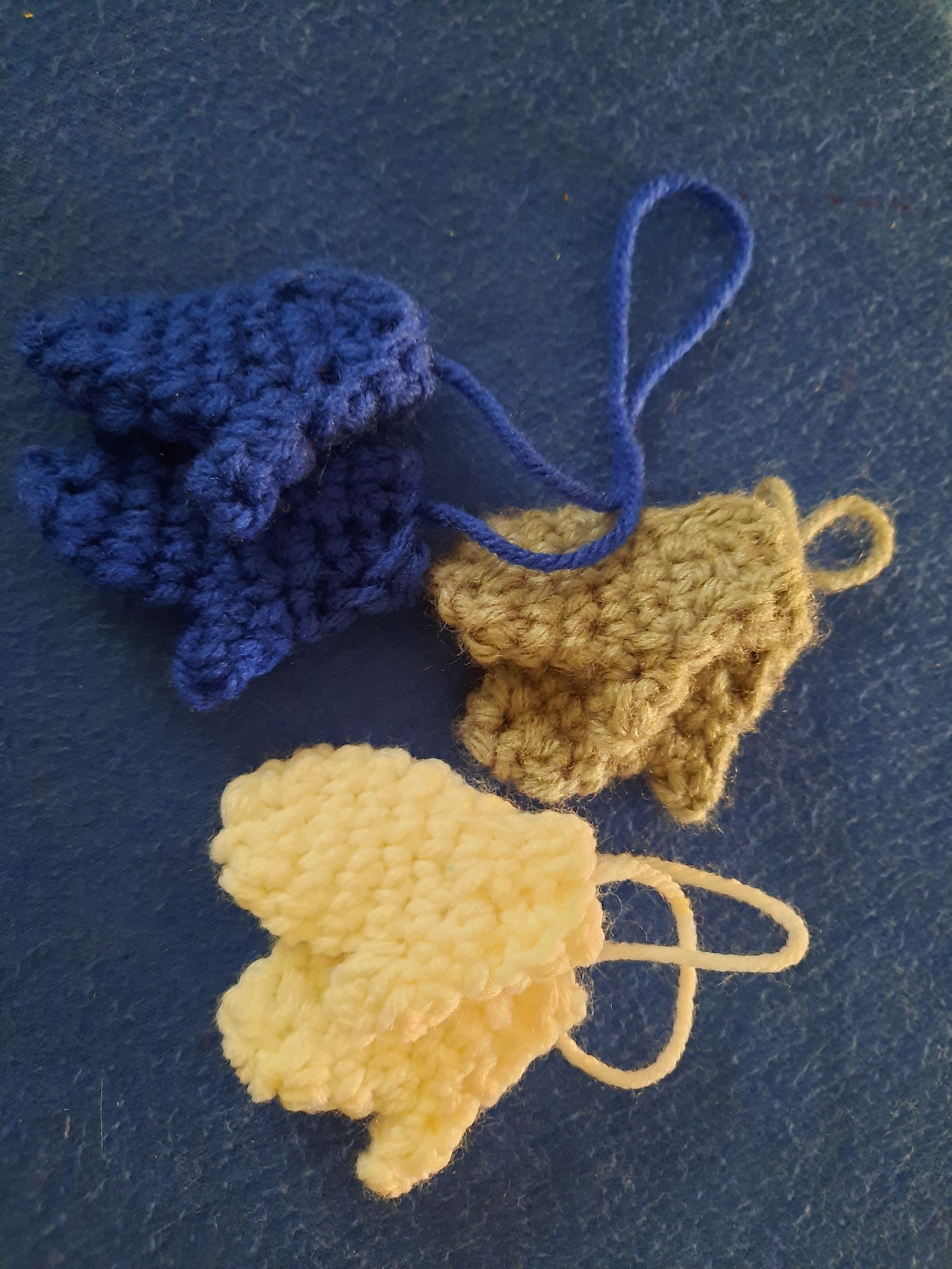 Mini Crochet Mitten Ornament